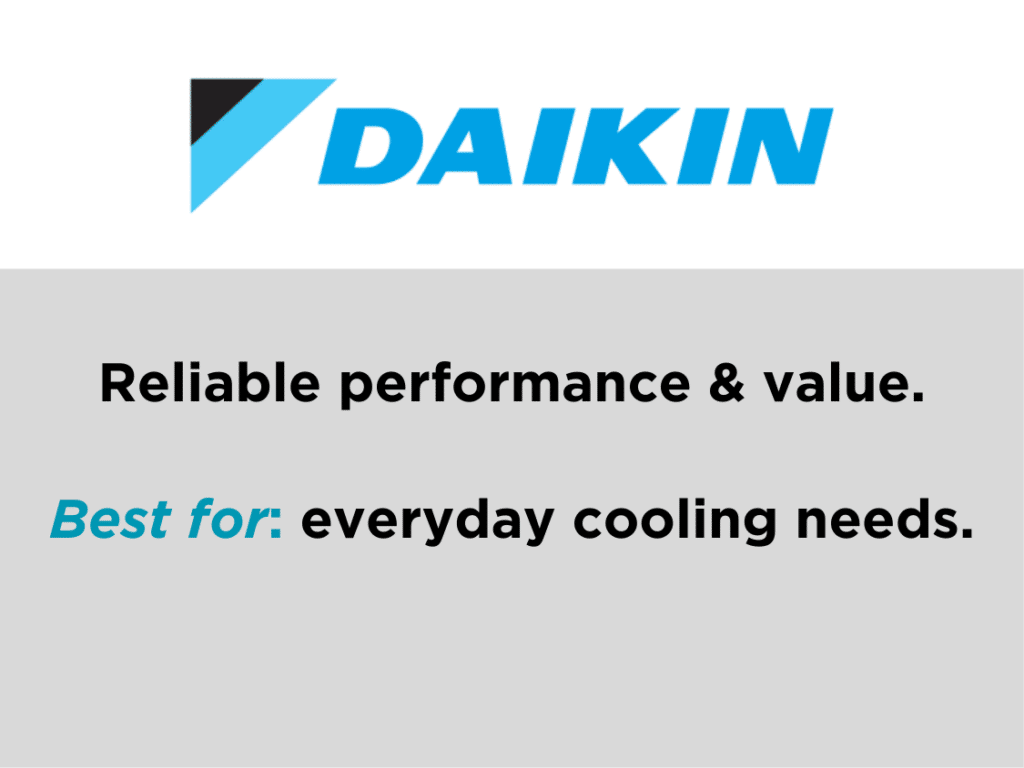 We install and service Daikin Mini Split Brand